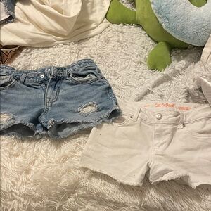 Cat & Jack Blue and White Jean Shorts